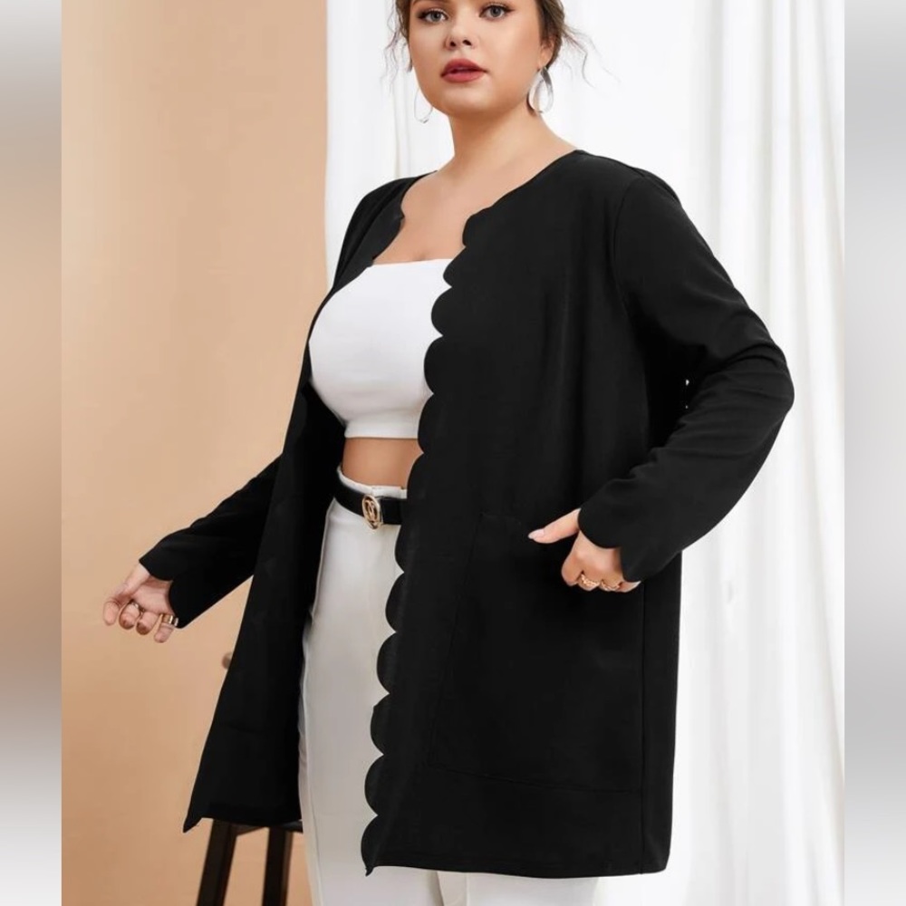 Scalloped Longline Cardigan
